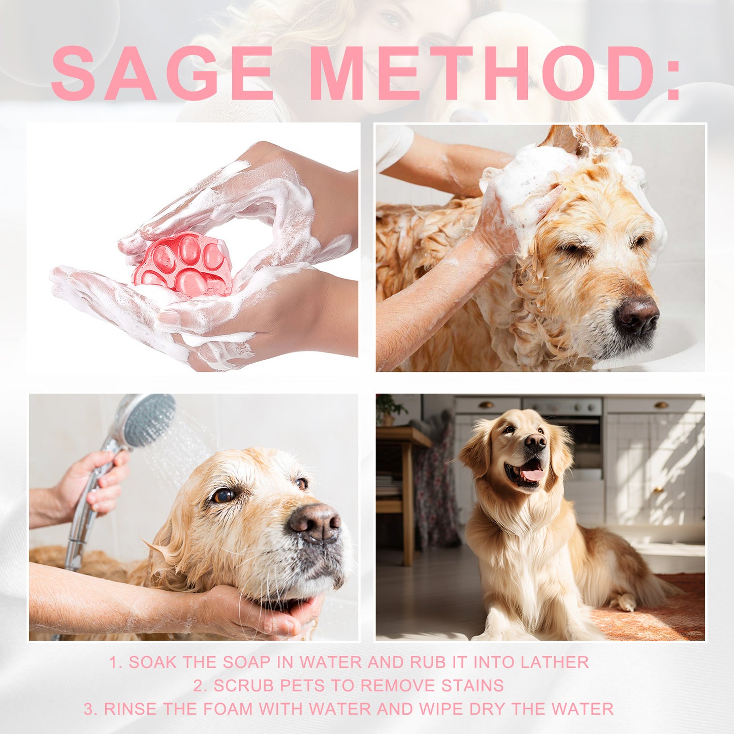 Pet Soap Relieves Itchy Skin For Cats And Dogs, Soft Hair Care, Pet Anti-mite Cleaning Soap