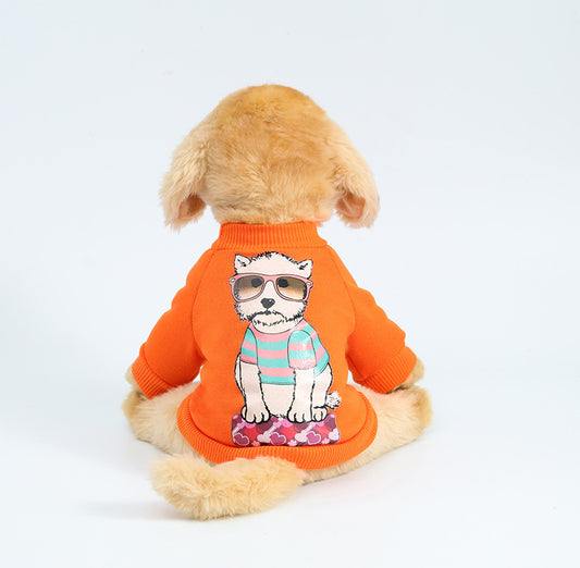 Pet Two Legged Hoodie Polyester Clothing For Dogs