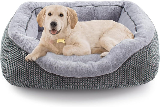 Dog Crate Bed For Medium Dogs, Plush Faux Fur Dog Crate Pad, Calming Anti Anxiety Medium Dog Bed For Crate, Washable Soft Warm Dog Crate Mat With Non-Slip Bottom